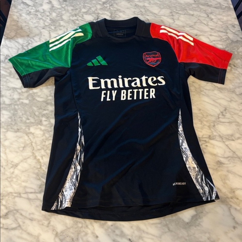 Adidas Arsenal Black Jersey with Green Accent